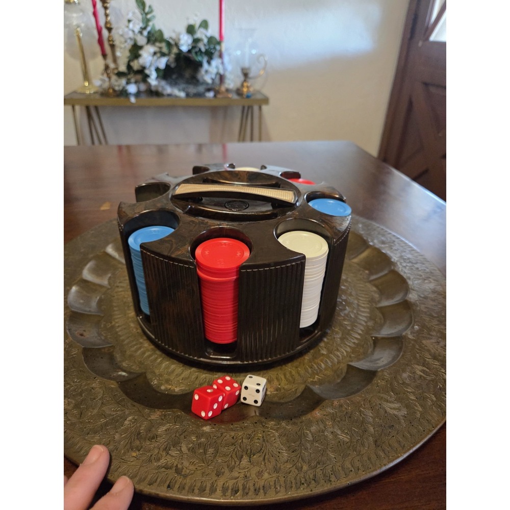 Vintage E S Lowe poker chip carousel